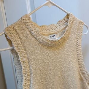 J. Crew Factory Beige Knit Tank Top Size Medium